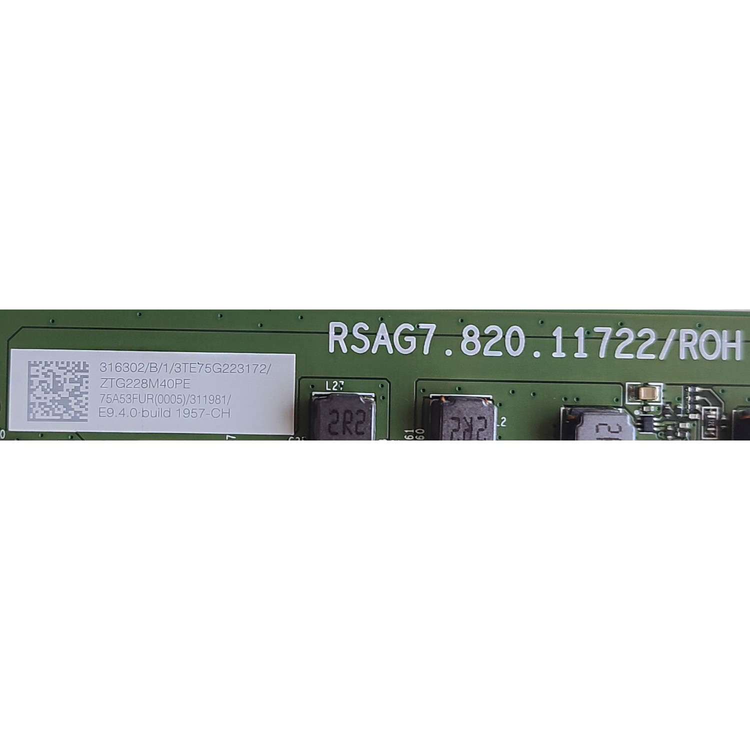 MAIN PARA TV HISENSE / NUMERO DE PARTE 316302 / RSAG7.820.11722/ROH / 311981 / PANEL HD750Y1U72-TBL2K2/S2/GM/MCKD3A/ROH / DISPLAY HV750QUB-F91 / MODELO 75R6E4 75A53FUR	 - Imagen 2